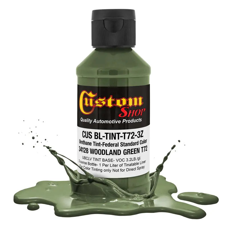 Camouflage Series 3 Oz (Woodland Green Federal Standard Color #34128) Urethane Tint Concentrate For Tinting Truck Bed Liner Coatings 1