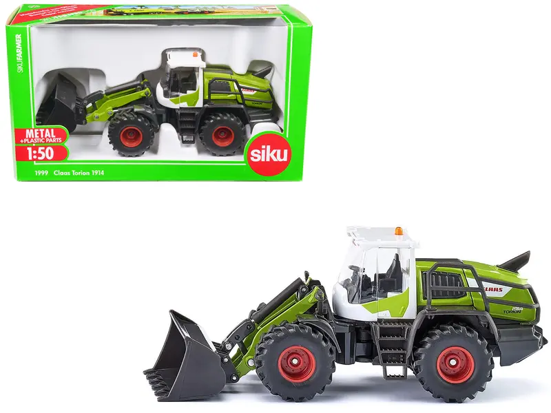 Claas Torion 1914 Wheel Loader Green And White 1/50 Diecast Model By Siku 1