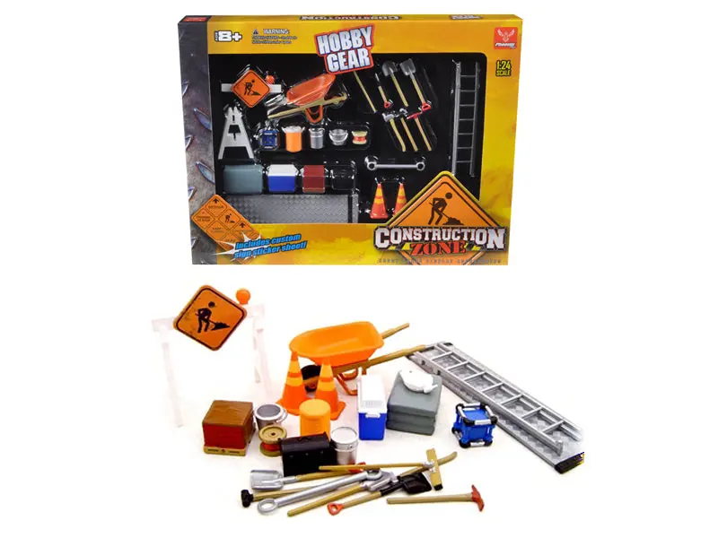 Construction Accessories Set For 1/24 Diecast Car Models By Phoenix Toys 1