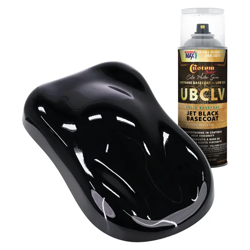 Custom Shop Sbc Solid Basecoat - Jet Black Basecoat- Spray Can 1