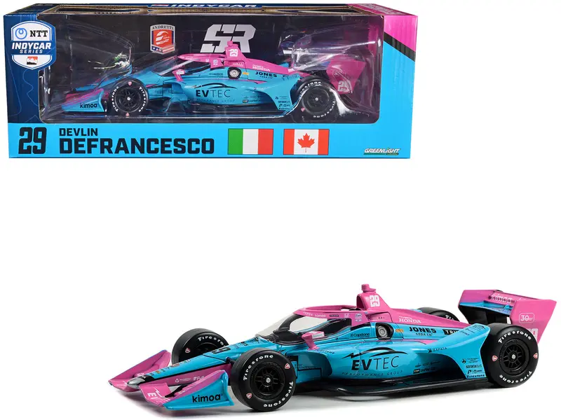 Dallara Indycar #29 Devlin Defrancesco "Evtec Performance Group" Andretti Steinbrenner Autosport (Road Course Configuration) "Ntt Indycar Series" (2023) 1/18 Diecast Model Car By Greenlight 1