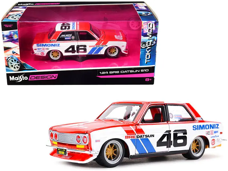 Datsun 510 #46 "Simoniz" Bre (Brock Racing Enterprises) "Tokyo Mod" 1/24 Diecast Model Car By Maisto 1