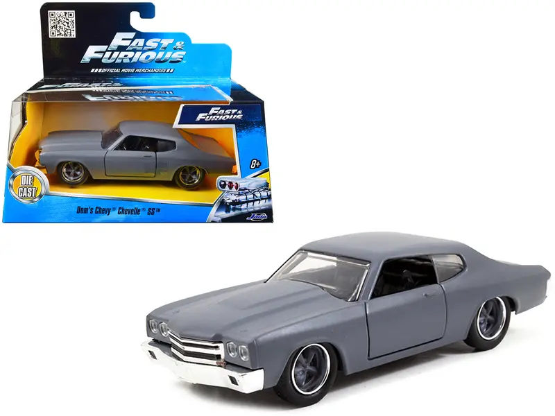 Dom's Chevrolet Chevelle Ss Primer Grey "Fast & Furious" Movie 1/32 Diecast Model Car By Jada 1