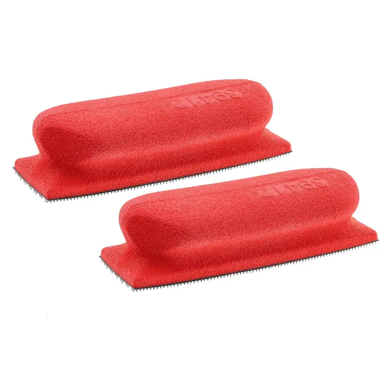 Dura-Gold Pro Series Rectangle 5" X 1-3/4" Hand Sanding Block Base Handle With Hook & Loop Backing, 2 Pack - Attach Pad To Contoured 5" Sanding Blocks 1