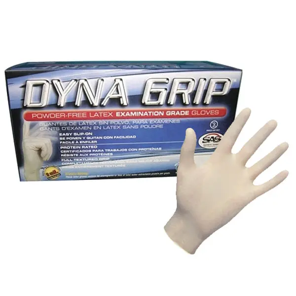 Dyna Grip Latex Powder-Free Disposable Gloves, Xx-Large (100/Pack) 1