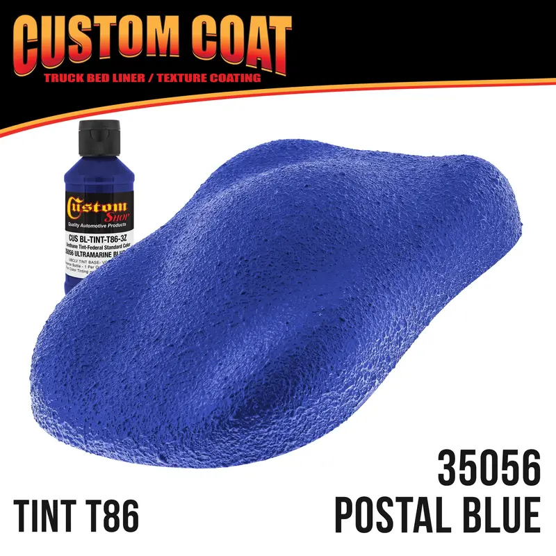 Federal Standard Color #35056 Ultramarine Blue T86 Urethane Roll-On, Brush-On Or Spray-On Truck Bed Liner, 1 Quart Kit With Roller Applicator Kit 2
