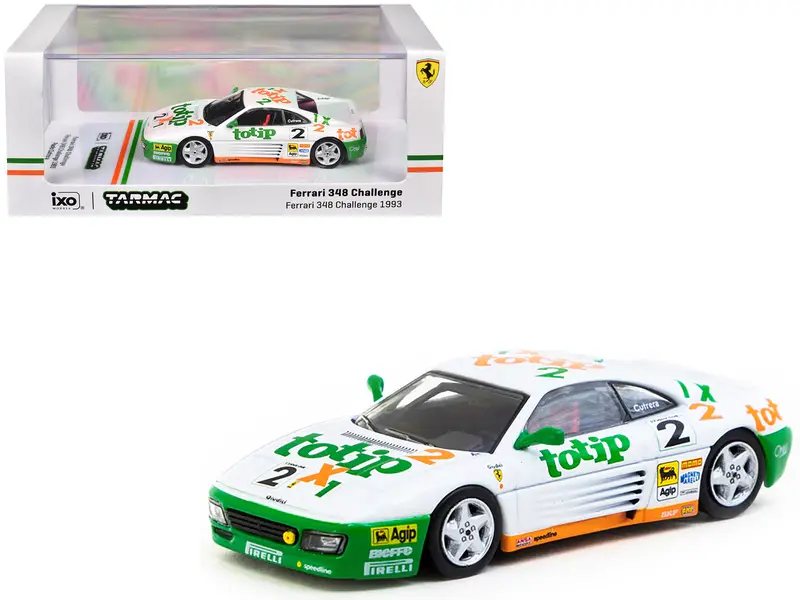 Ferrari 348 Challenge #2 Paolo Cutrera "Ferrari 348 Challenge" (1993) "Hobby64" Series 1/64 Diecast Model Car By Tarmac Works 1