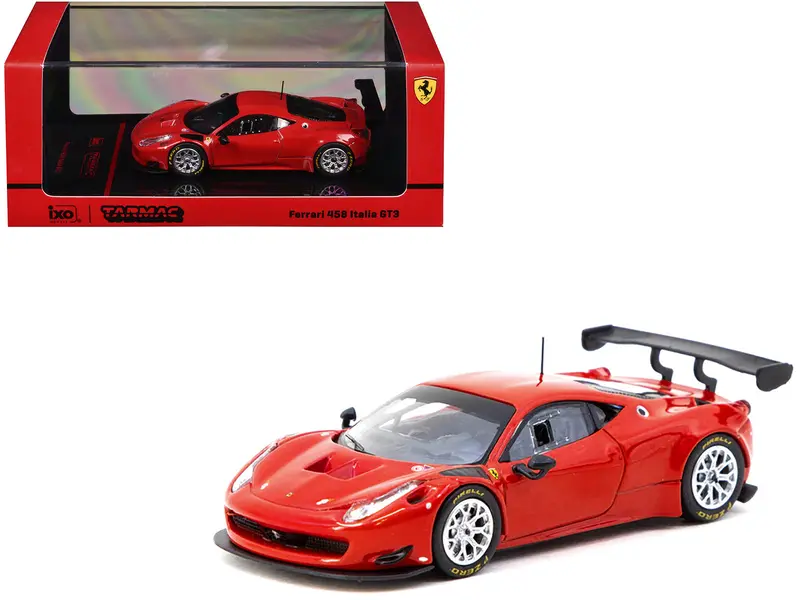 Ferrari 458 Italia Gt3 Red "Road64" Series 1/64 Diecast Model Car By Tarmac Works 1