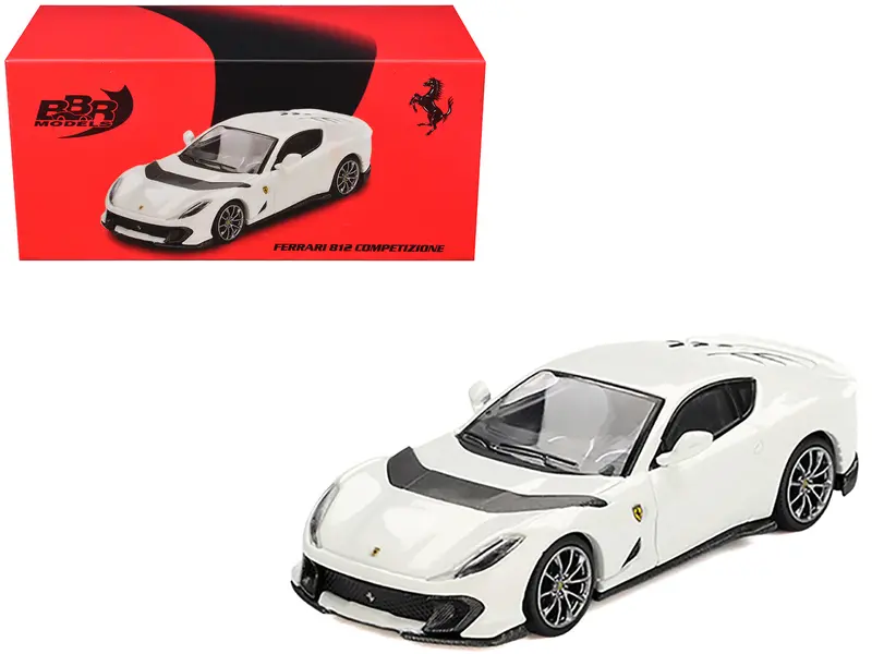 Ferrari 812 Competizione Bianco Avus White 1/64 Diecast Model Car By Bbr 1