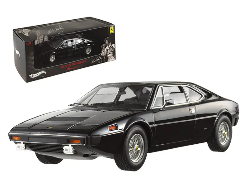 Ferrari Dino 308 Gt4 Black (Elvis Presley Owned) "Elite Edition" Series 1/18 Diecast Model Car By Hot Wheels 1