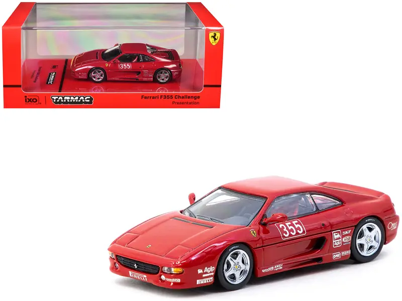 Ferrari F355 Challenge #355 "Presentation" Red "Hobby64" Series 1/64 Diecast Model By Tarmac Works 1