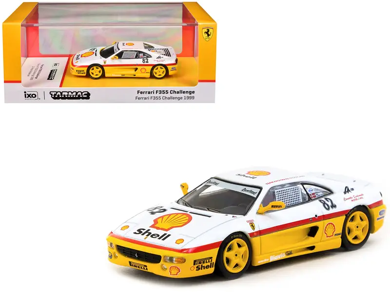 Ferrari F355 Challenge #82 Peter Andersen "Team Kroymans - Shell Oil" "Ferrari F355 Challenge" (1999) "Hobby64" Series 1/64 Diecast Model Car By Tarmac Works 1