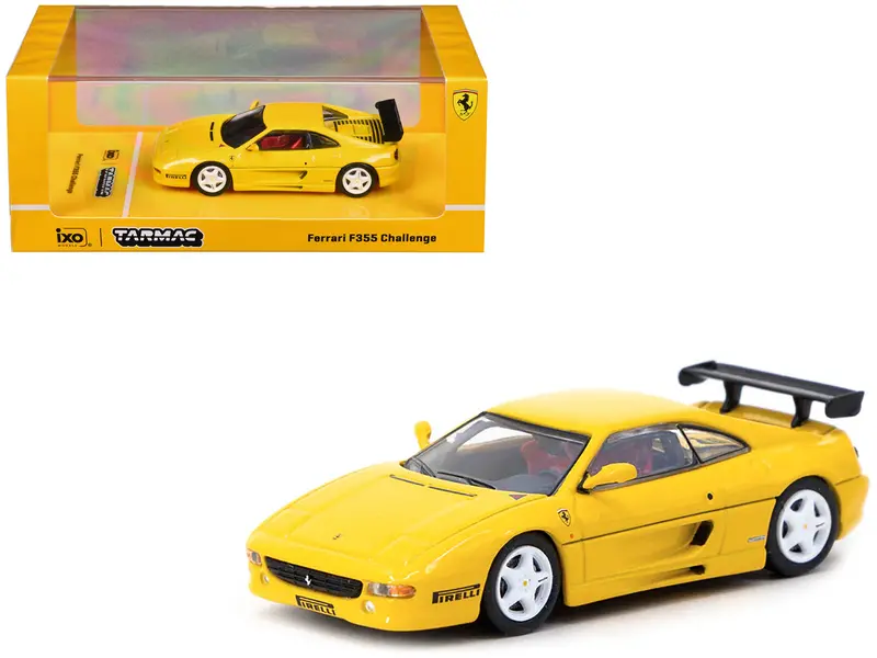 Ferrari F355 Challenge Yellow "Road64" Series 1/64 Diecast Model Car By Tarmac Works 1