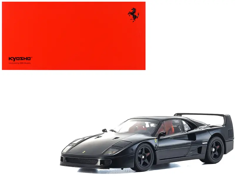 Ferrari F40 Black 1/18 Diecast Model Car By Kyosho 1