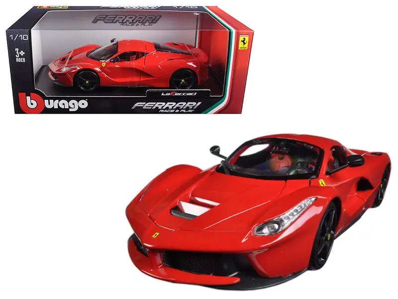 Ferrari Laferrari F70 Red With Black Wheels 1/18 Diecast Model Car By Bburago 1