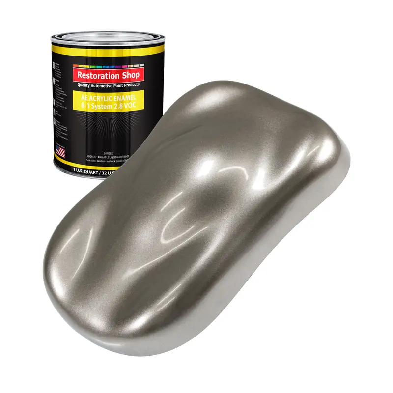 Firemist Pewter Silver Acrylic Enamel Auto Paint - Quart Paint Color Only - Professional Single Stage Automotive Car Truck Equipment Coating, 2.8 Voc 1