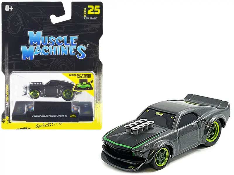 Ford Mustang Rtr-X Gray Metallic 1/64 Diecast Model Car By Muscle Machines 1