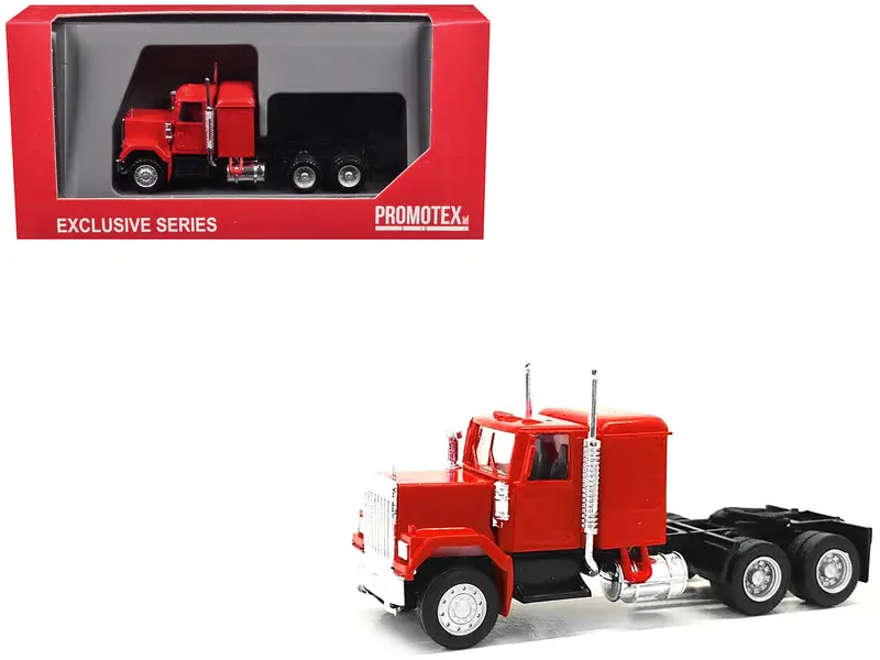 Gmc Sleeper Cab Red 1/87 (Ho) Plastic Model Car By Promotex 1