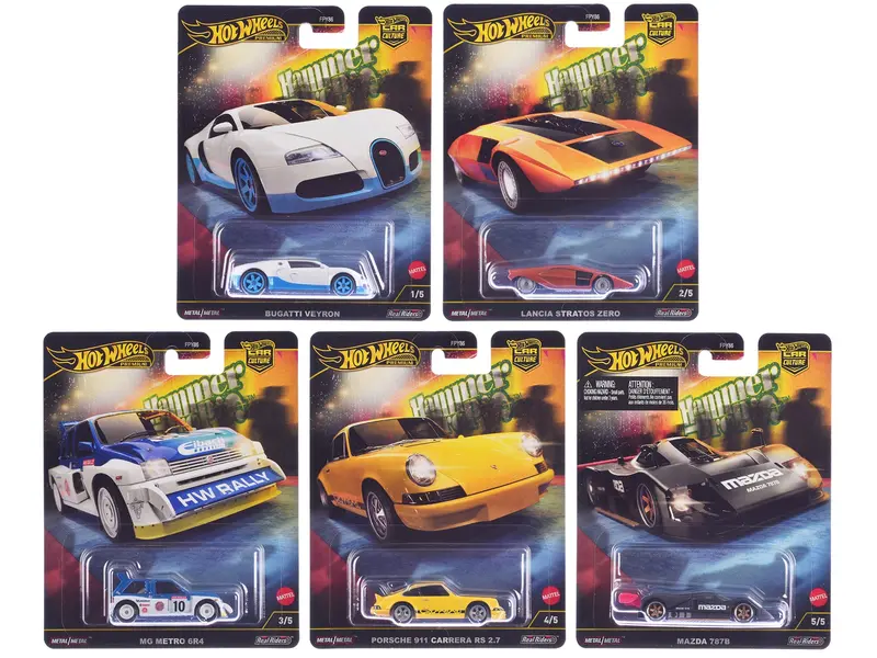 "Hammer Drop" 5 Piece Set "Car Culture" 2024 Series F Diecast Model Cars By Hot Wheels 1