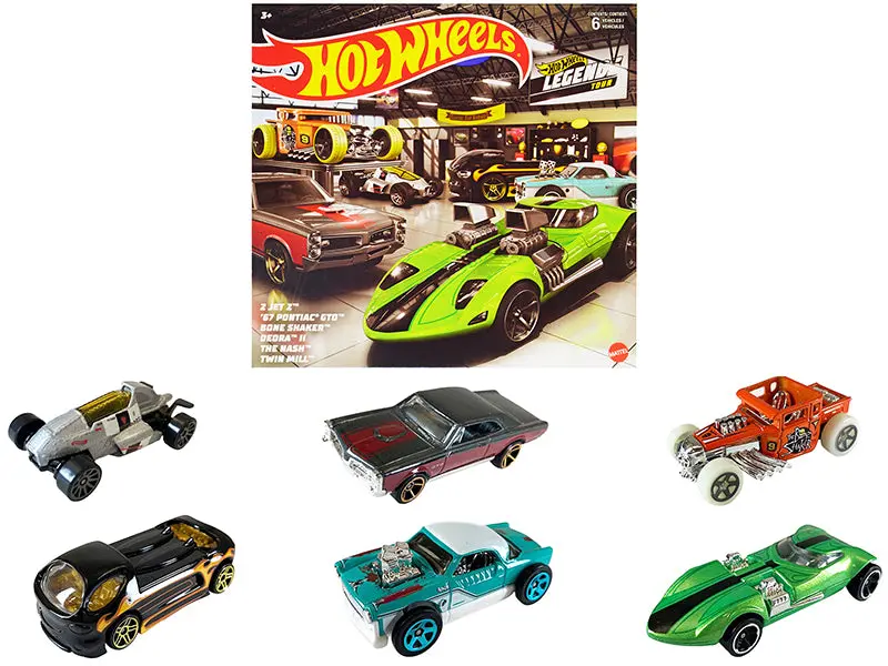 "Hot Wheels Legends" 6 Piece Set Diecast Model Cars By Hot Wheels 1