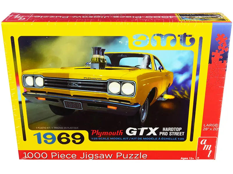 Jigsaw Puzzle 1969 Plymouth Gtx Hardtop Pro Street Model Box Puzzle (1000 Piece) By Amt 1