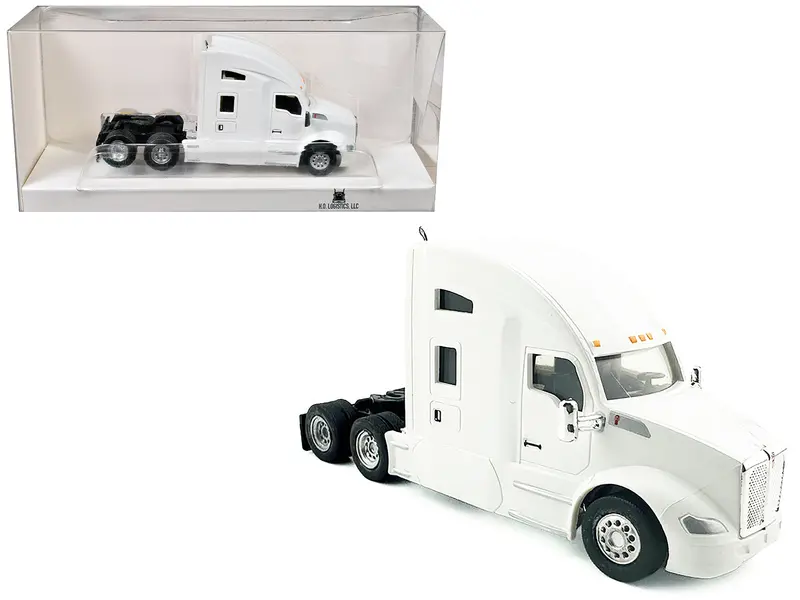 Kenworth T680 Sleeper Cab White 1/87 (Ho) Plastic Model Car By Ho Logistics 1