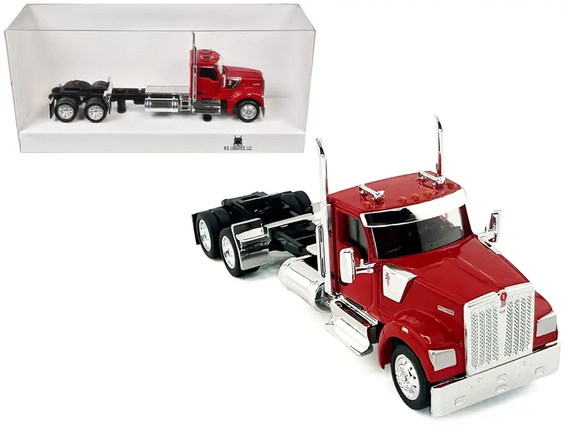 Kenworth W990 2-Axel Day Cab Red 1/87 (Ho) Plastic Model Car By Ho Logistics 1