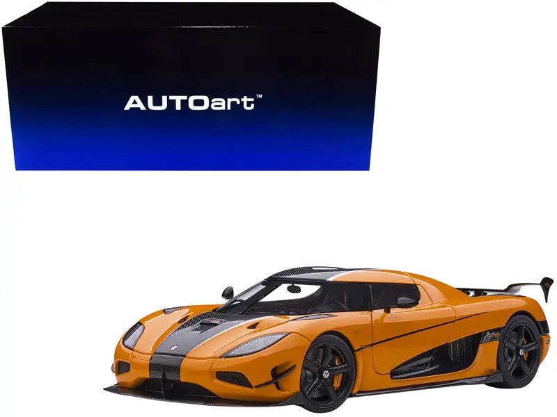 Koenigsegg Agera Rs Cone Orange With Black Carbon Accents 1/18  Model Car By Autoart 1