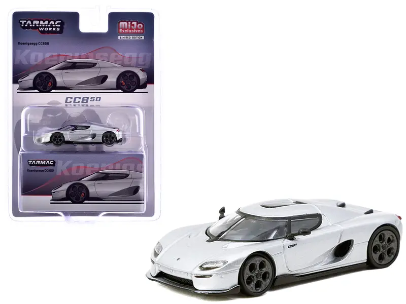Koenigsegg Cc850 Silver Metallic "Global64" Series 1/64 Diecast Model By Tarmac Works 1