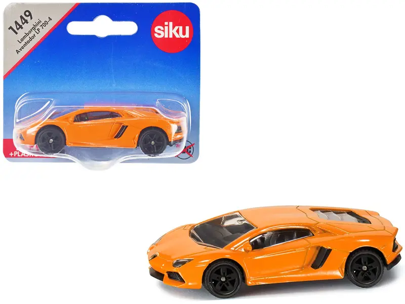 Lamborghini Aventador Lp700-4 Orange Diecast Model Car By Siku 1