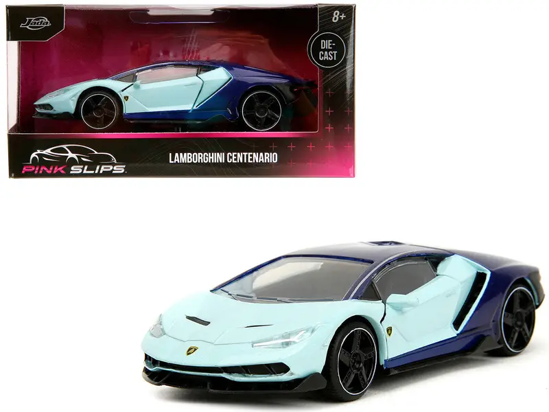 Lamborghini Centenario Light Blue And Purple "Pink Slips" Series 1/32 Diecast Model Car By Jada 1