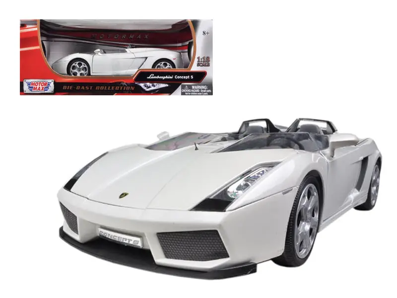 Lamborghini Concept S Pearl White 1/18 Diecast Car Model By Motormax 1