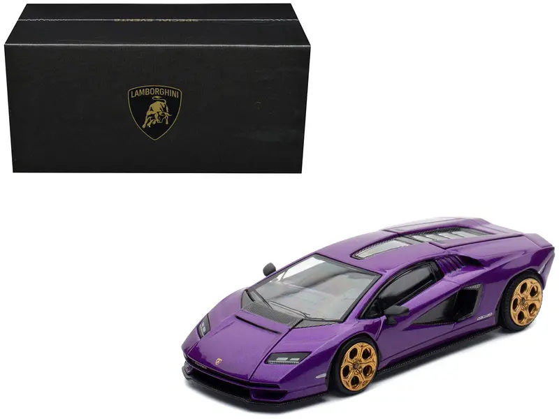 Lamborghini Countach Lpi 800-4 Viola Pasifae Purple Metallic "Hong Kong Toycar Salon 2025" 1/64 Diecast Model Car By Pop Race 1