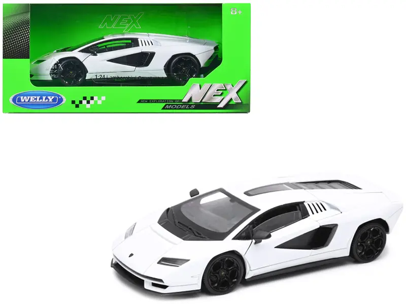 Lamborghini Countach Lpi 800-4 White "Nex Models" Series 1/24 Diecast Model Car By Welly 1
