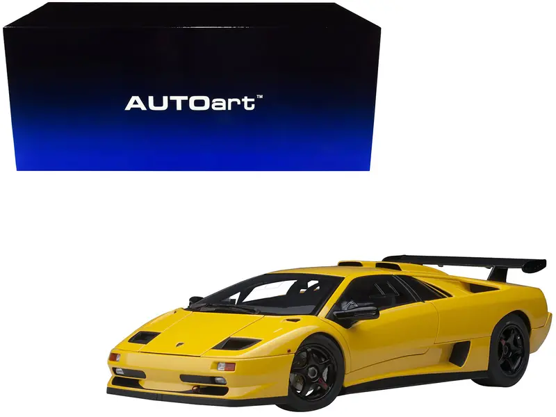 Lamborghini Diablo Sv-R Superfly Yellow 1/18 Model Car By Autoart 1