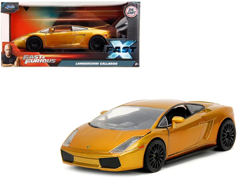 Lamborghini Gallardo Gold Metallic "Fast X" (2023) Movie "Fast & Furious" Series 1/24 Diecast Model Car By Jada 1