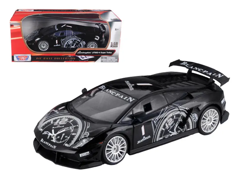 Lamborghini Gallardo Lp560-4 Super Trofeo Black 1/18 Diecast Model Car By Motormax 1