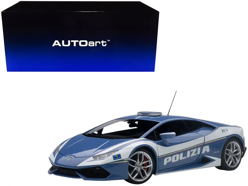 Lamborghini Huracan Lp610 Police Car 1/18 Model Car By Autoart 1