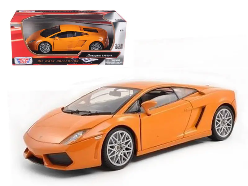 Lamborghini Lp 560-4 Orange 1/18 Diecast Car Model By Motormax 1