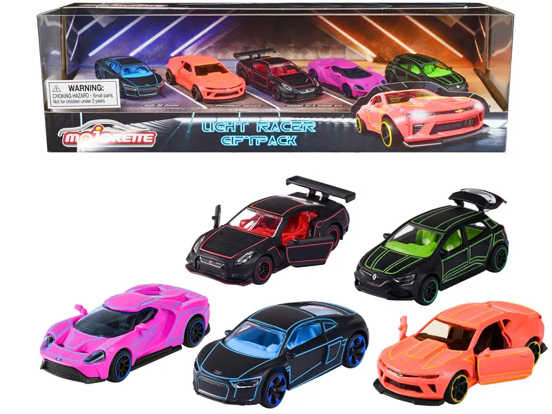 Light Racer Giftpack (2023) 5 Piece Set 1/64 Diecast Model Cars By Majorette 1