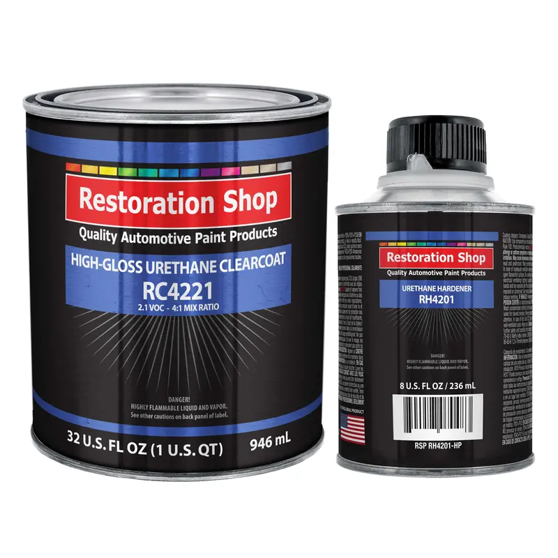 Low Voc High Gloss Urethane Clearcoat Quart Kit For Basecoat Auto Paint System 1