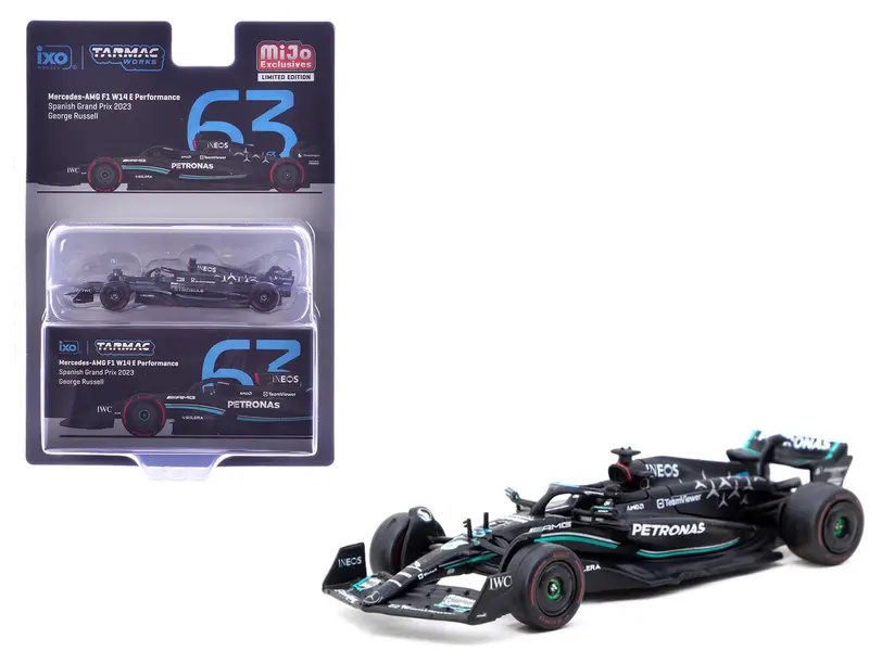 Mercedes-Amg F1 W14 E Performance #63 George Russell 3Rd Place Formula One F1 "Spanish Gp" (2023) "Global64" Series 1/64 Diecast Model Car By Tarmac Works 1