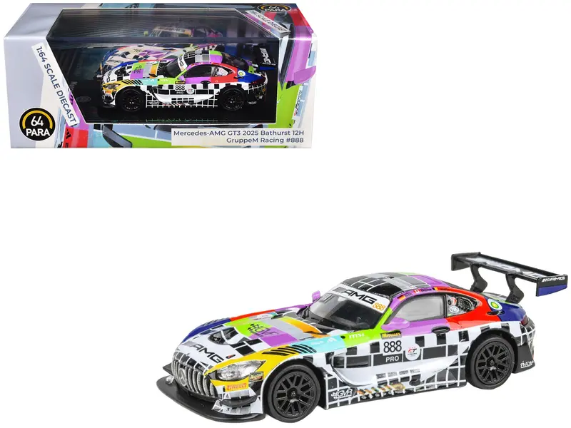 Mercedes-Amg Gt3 #888 Maro Engel - Mikael Grenier - Maxime Martin "Gruppem Racing" "Bathurst 12 Hour" (2025) 1/64 Diecast Model Car By Paragon Models 1