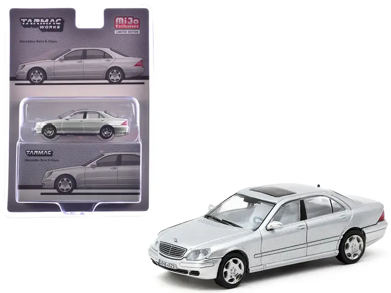 Mercedes-Benz S-Class Brilliant Silver Metallic "Global64" Series 1/64 Diecast Model By Tarmac Works 1