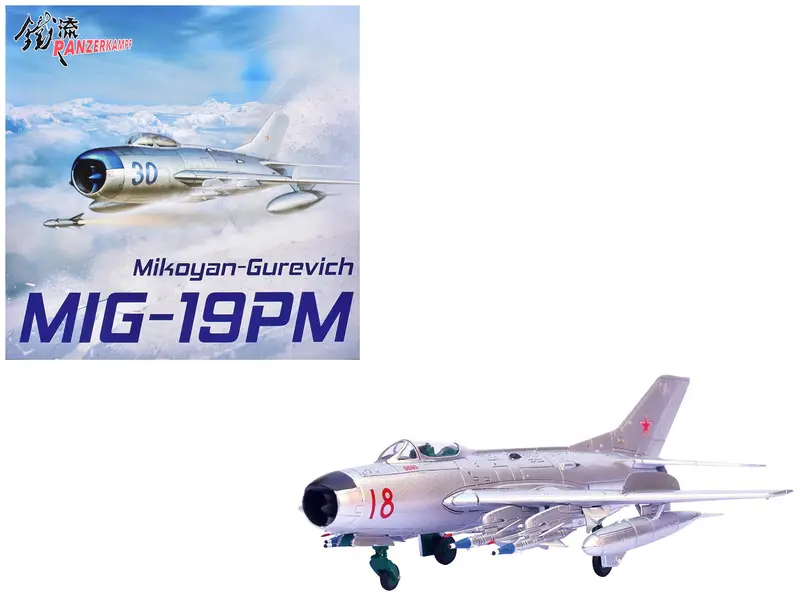 Mikoyan-Gurevich Mig-19Pm Farmer-E Fighter Aircraft "Red 18" Soviet Air Force 1/72 Diecast Model By Panzerkampf 1