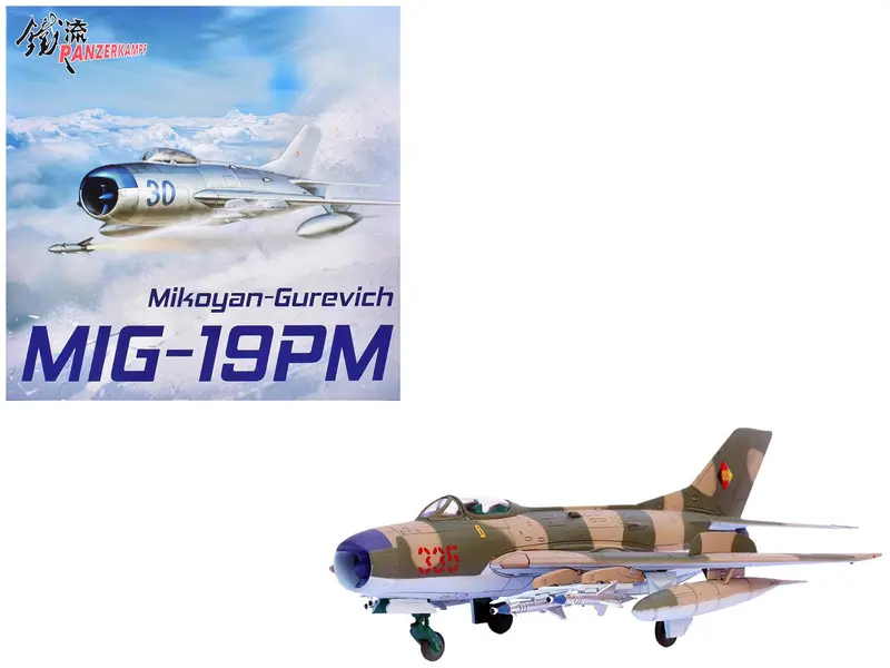 Mikoyan-Gurevich Mig-19Pm Farmer-E Fighter Aircraft "Red 335" East German Air Force 1/72 Diecast Model By Panzerkampf 1