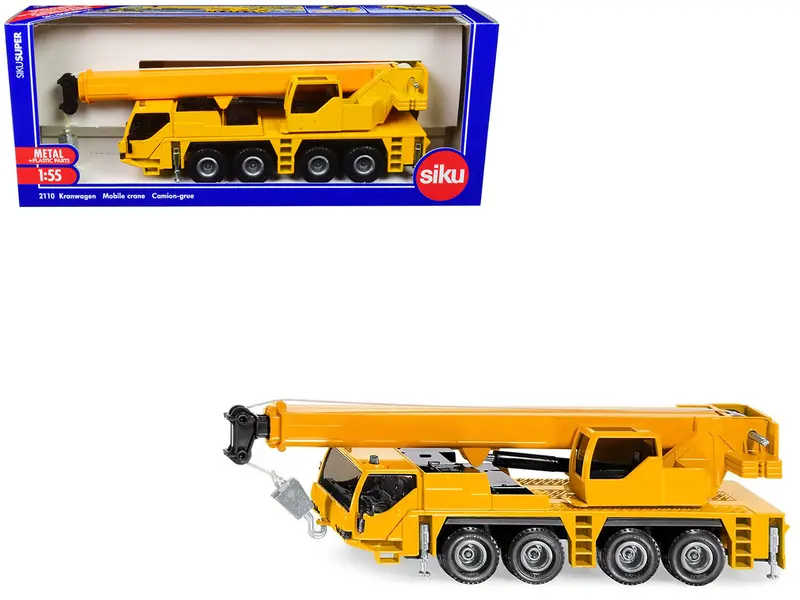 Mobile Crane Yellow 1/55 Diecast Model By Siku 1
