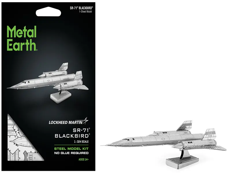 Model Kit Lockheed Martin Sr-71 Blackbird Aircraft (Moderate Difficulty) Steel Model By Metal Earth 1