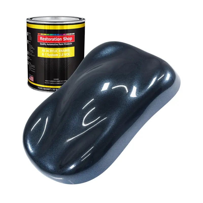 Neptune Blue Firemist Acrylic Enamel Auto Paint - Quart Paint Color Only - Professional Single Stage Automotive Car Truck Equipment Coating, 2.8 Voc 1