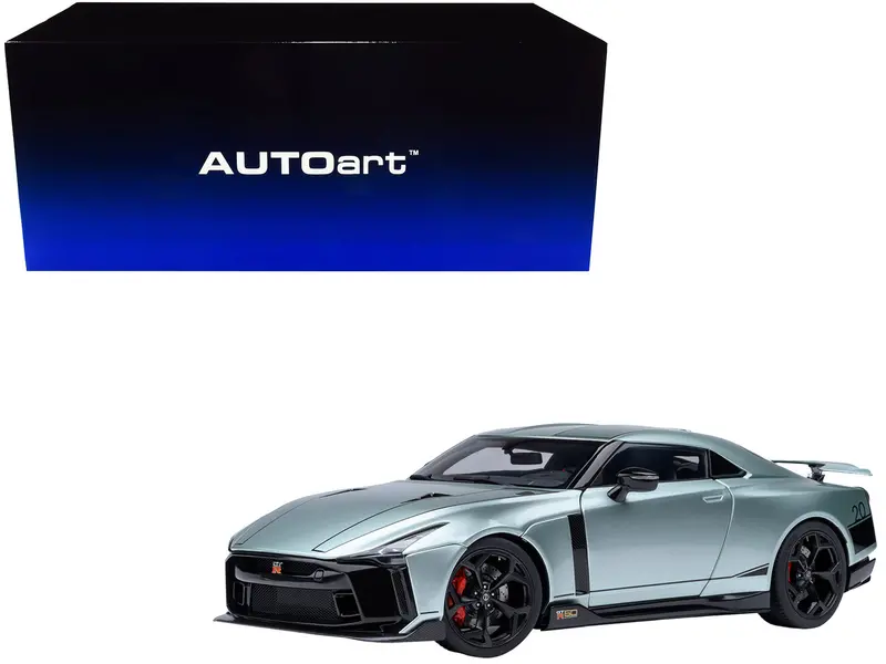 Nissan Gt-R50 By Italdesign Green Metallic And Black 1/18 Model Car By Autoart 1